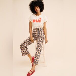 Maeve Colette Cropped Wide-Leg Pants